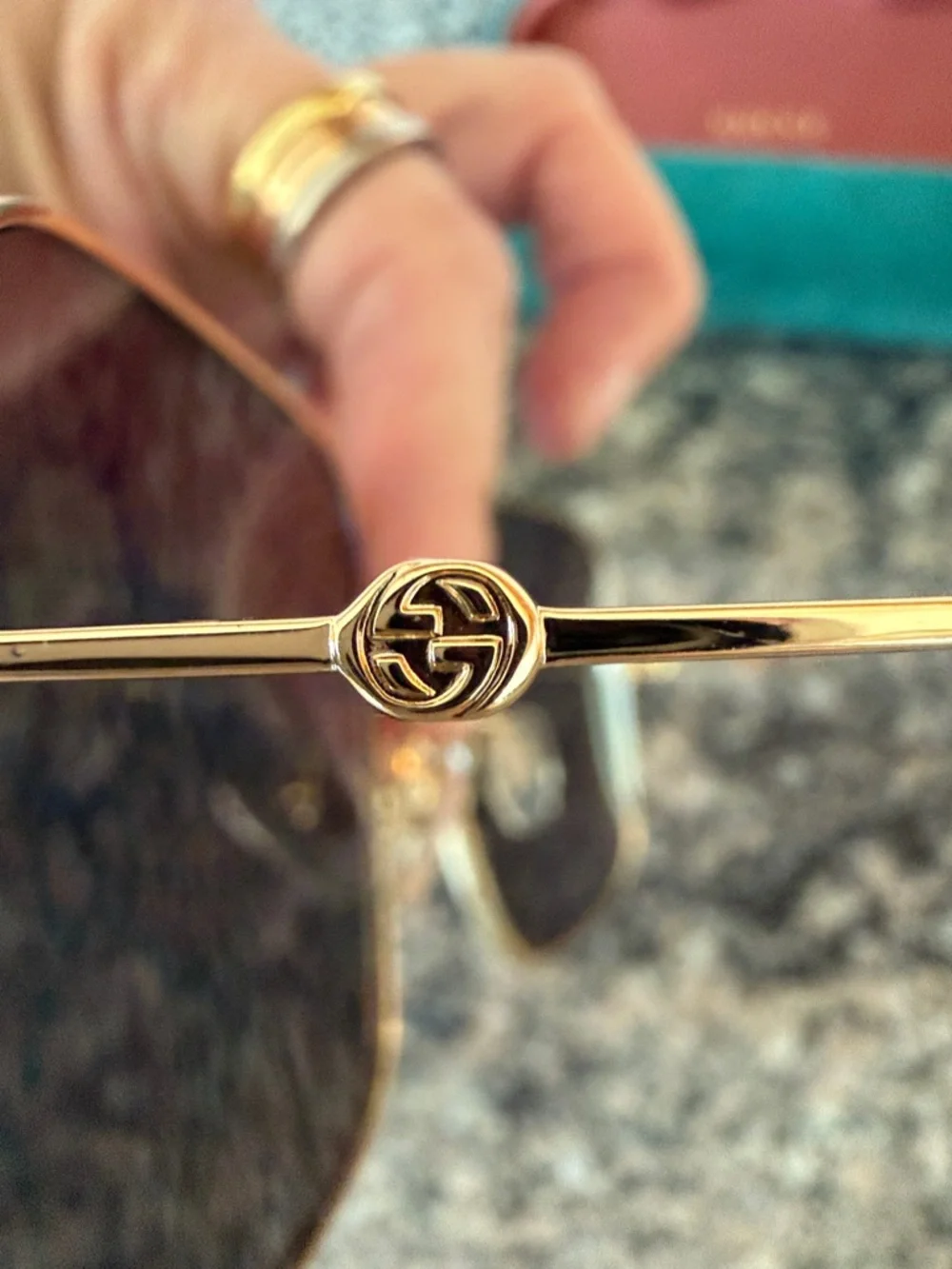 Gucci Multicolor GG Logo Square Sunglasses - Picture 11 of 14